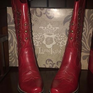 Red cowgirl boots